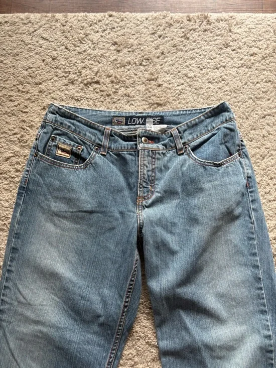 Cruel Girl Women Juniors Sz 13 Blue low rise Cropped Wide Leg denim Jeans - Picture 4 of 8